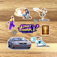 Image 2 of Street Fighter II Turbo: Hyper Fighting Sticker Set (17 Pieces)