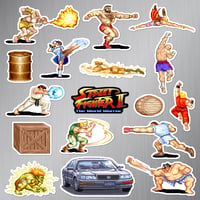 Image 1 of Street Fighter II Magnet Set (17 Pieces)