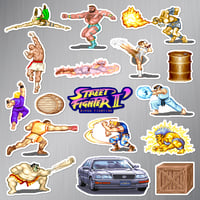 Image 1 of Street Fighter II Turbo: Hyper Fighting Magnet Set (17 Pieces)