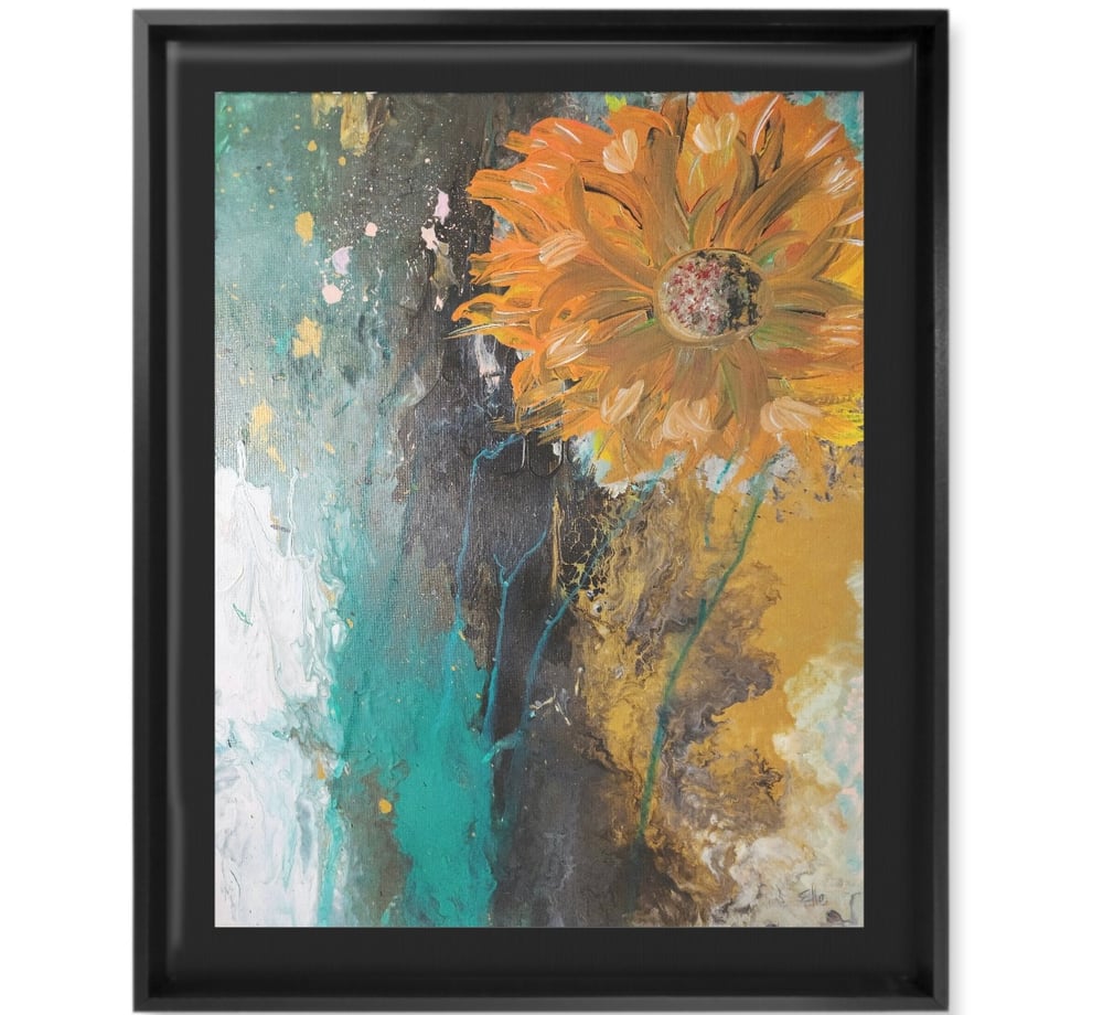 Image of Acrylic Print Sunflower Pour