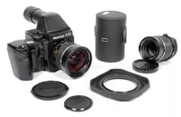 Image 1 of Mamiya M645 Super 6X4.5 medium format camera w/45mm+150mm + lenses + Prism #5769