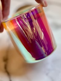 Image 4 of Lux Iridescent Prism 8oz Tumbler | Silver Lid