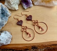 Image 2 of OOAK - Dangle Heart Earrings