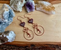 Image 1 of OOAK - Dangle Heart Earrings