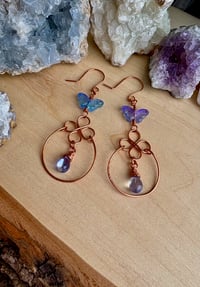 Image 2 of OOAK - Dangle Butterfly Earrings