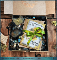 Image 5 of "Together With you" - Handcrafted Textile Greeting Card ┃Mixed Media Art