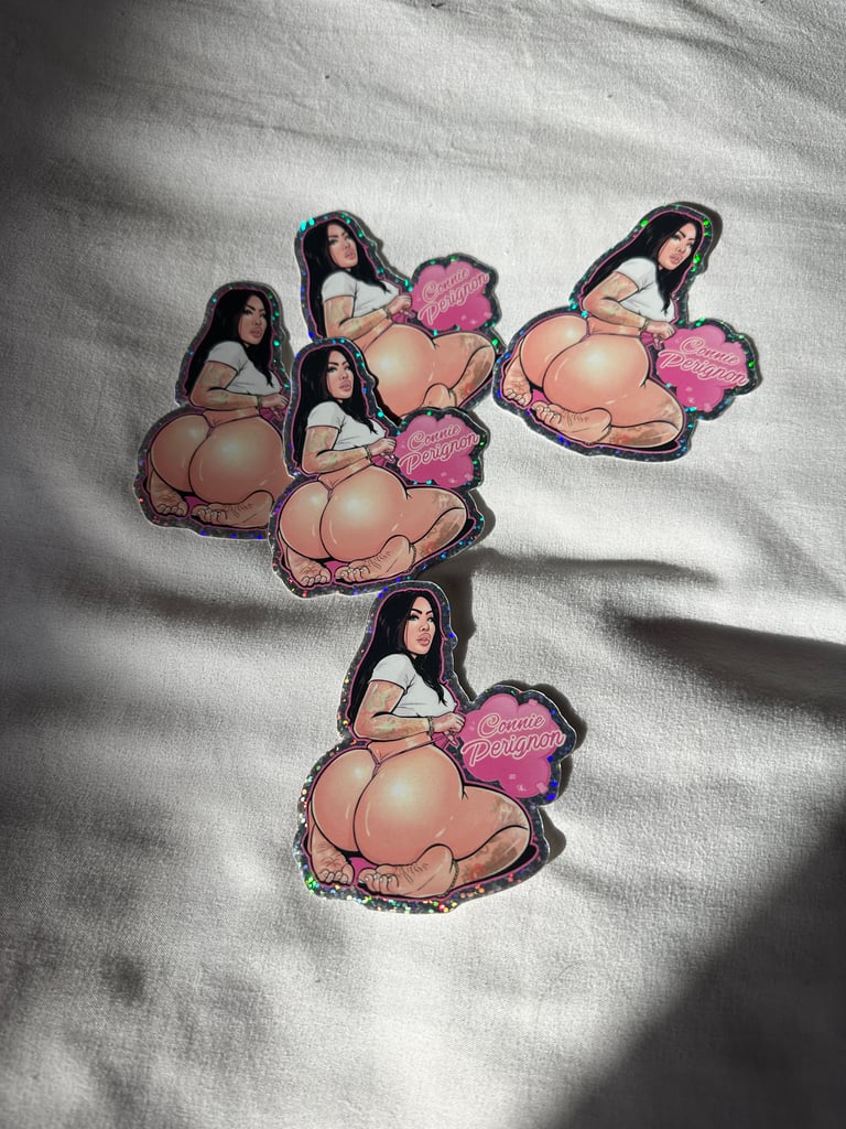 connie perignon waifu glitter sticker Image 2