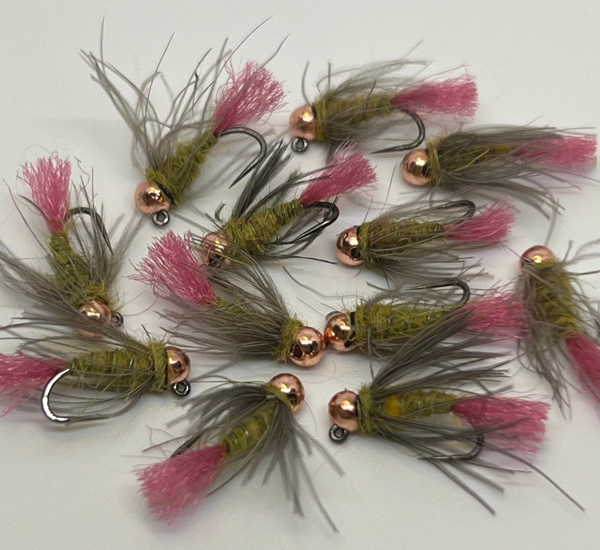 CDC Caddis Olive/Pink Fleeger's Flies - Main Image