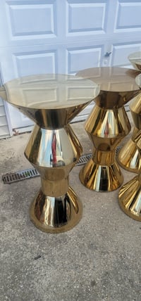 Image 3 of Cocktail table/ bar table  gold stainless steel 