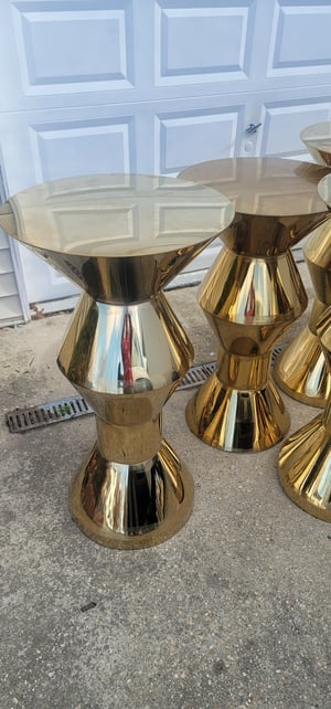 Image of Cocktail table/ bar table  gold stainless steel 