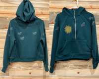 READY MADE: Size medium 1/3 zip hoodie 