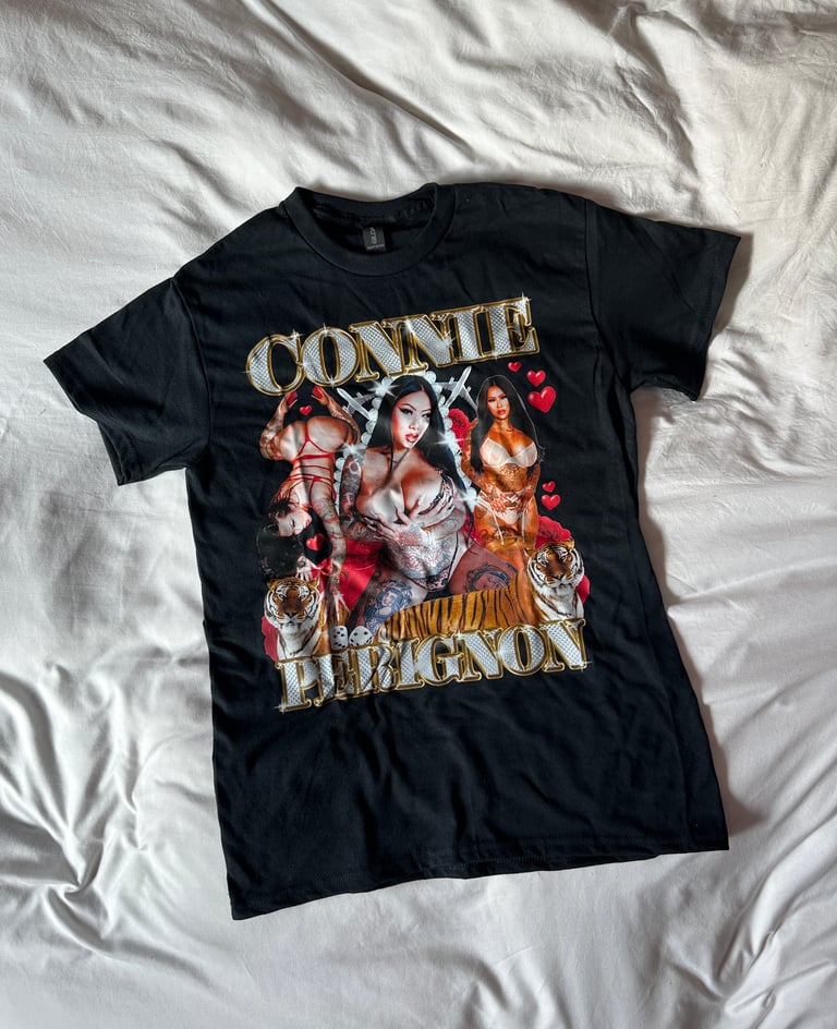 connie perignon 'rap shit' 2000s hip hop album cover tshirt