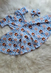 Image 2 of Froze Ana&Elsa dress and bow