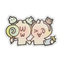 Image 1 of Theme Park Date Bunni Sticker