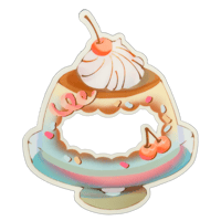 Image 1 of Pudding Peeker/Border Sticker