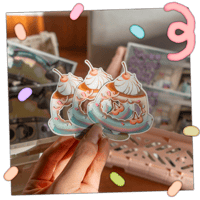 Image 2 of Pudding Peeker/Border Sticker