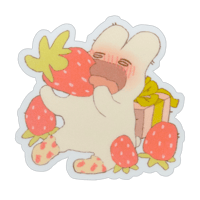 Image 1 of Strawberry Holiday Sticker