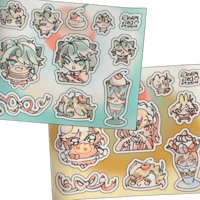 Image 3 of Alhaitham & Kaveh Maid Sticker Sheets