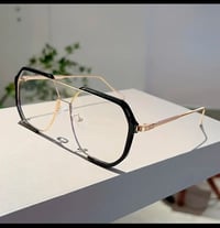 Image 2 of Black Semi Square Clear Frames 