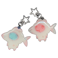 Image 1 of Fish Bunni Acrylic Keychains