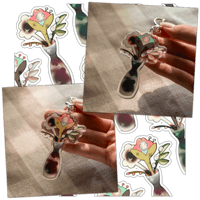 Image 2 of Fushigi Flower in Vase Acrylic Keychain