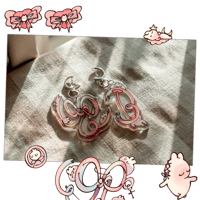 Image 3 of Ribbon Bunni Acrylic Keychain