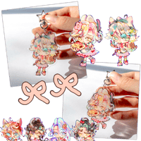 Image 2 of Genshin Maid Acrylic Keychains (Alhaitham/Kaveh/Ayato/Xiao/Zongli/Tartaglia)