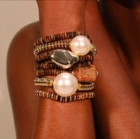 Image 1 of Stacked Beaded Bracelets