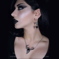 Image 2 of Alchemy White Hart Black Rose Pendant