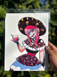 Image 1 of HoloLive EN Catrina’s Print | Mori Calliope, Shiori Novella, Koseki Bijou| 8.5x11”