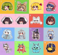 Chibi style stickers