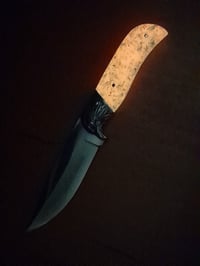 Image 3 of Fixed Knife Glow in the Dark with Nylon Sheath for Camping Hunting Light Absorbing Resin