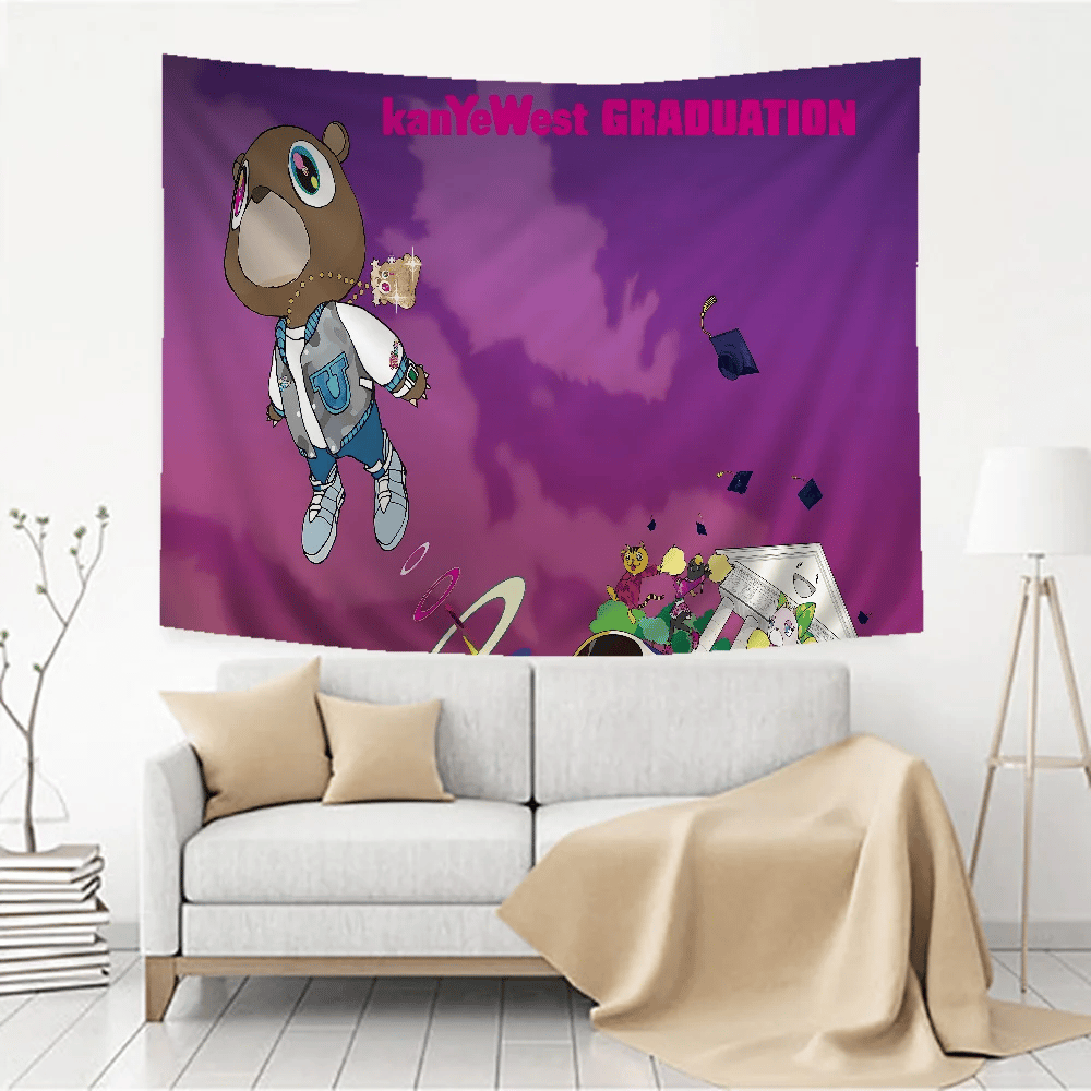 Image of Kanye West Graduation Album Tapestry – Hip-Hop Wall Art, Dorm Decor, Music Poster