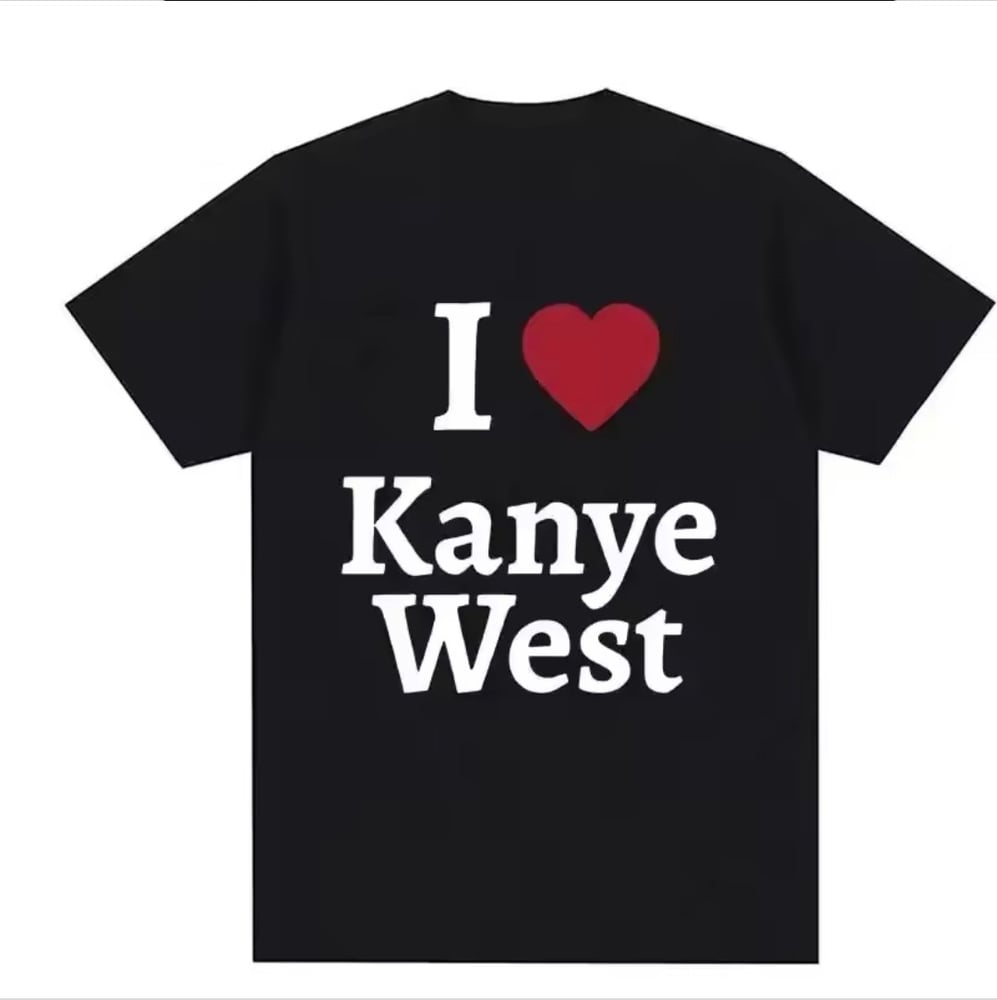 Image of I Love Kanye West T-Shirt - Bold Statement Streetwear for Hip-Hop Fans