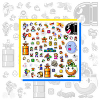 Image 1 of Super Mario World Half-Scale Sticker Set (70 Pieces)