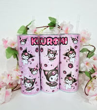 Image 1 of Kuromi pinkTumbler | Trinkbecher| Thermo| Sanrio