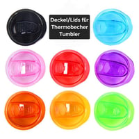 Tumbler|Thermobecher Ersatzdeckel farbig lila, blau,  schwarz, rot, gelb, grün, orange, pink