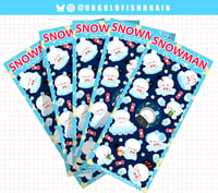 Image 1 of Snowman Vinyl Sticker Sheet Set