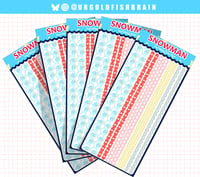 Image 2 of Snowman Vinyl Sticker Sheet Set