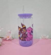 Image 2 of Nachtara Psiana Trinkglas mit Deckel & Strohhalm,  16 Oz, Pokemon