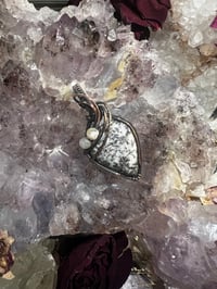 Image 1 of Merlinite Agate Antiqued Copper Pendant