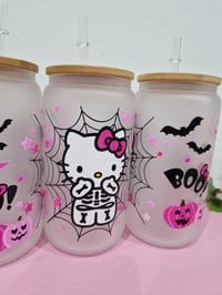 Image 4 of Hello Kitty Halloween Trinkglas mit Strohhalm und Deckel, 16 Oz