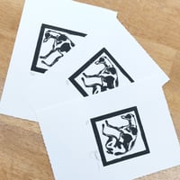 Image 2 of Greyhound linoprints