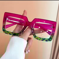 Pink & Green Clear Frames