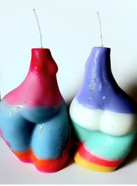 Image 4 of RAINBOW 🌈  MIDDLE FINGER CANDLE 