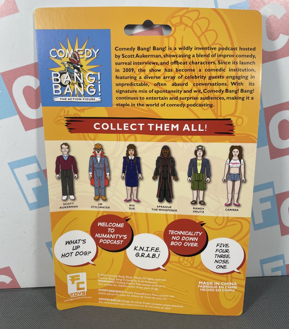 DAMAGED CARDING:  Comedy Bang! Bang! Series 1 Scott Aukerman Action Figure by FC Toys! 