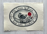 Image 1 of ‘My Love is Pure And Will Endure’ Love Token Miniature Painting 