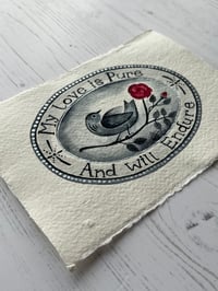 Image 3 of ‘My Love is Pure And Will Endure’ Love Token Miniature Painting 