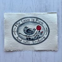 Image 4 of ‘My Love is Pure And Will Endure’ Love Token Miniature Painting 