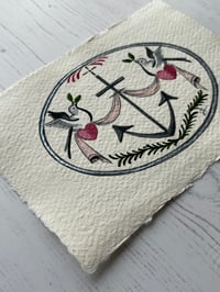 Image 3 of ‘Birds and Anchor’ Love Token Miniature Painting 